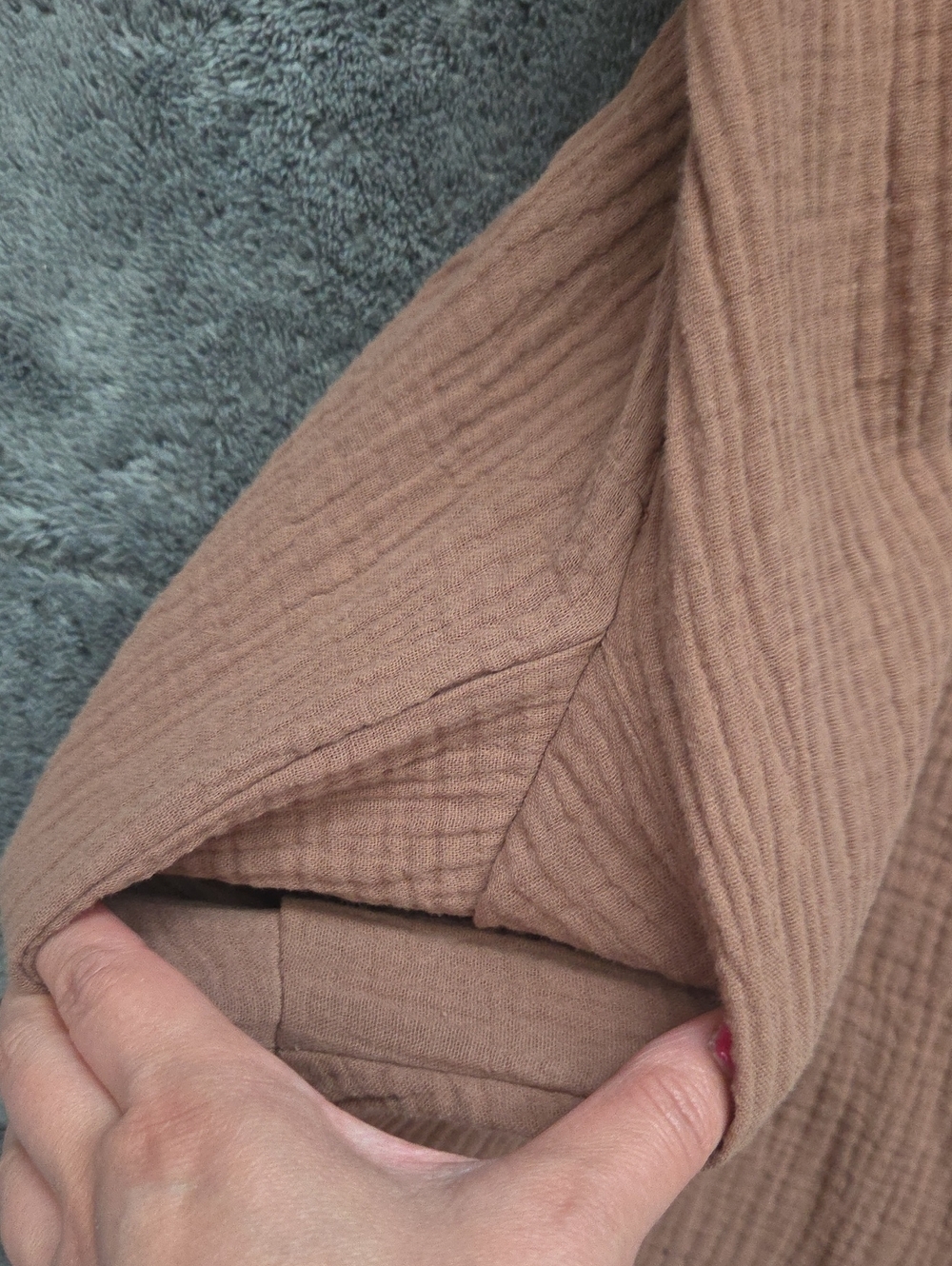 Brown Wide Leg Strapless 100% Cotton Gauzy Jumpsuit Summer Beach Resortwear Lg. - Picture 11 of 11